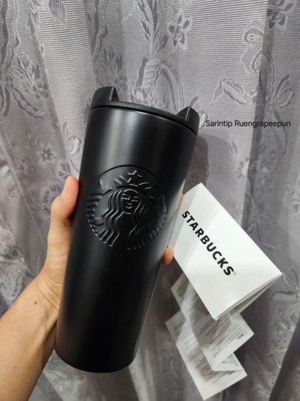 STARBUCKS Etched Black Stainless Steel Tumbler 16 oz (473 ml) รูปที่ 17