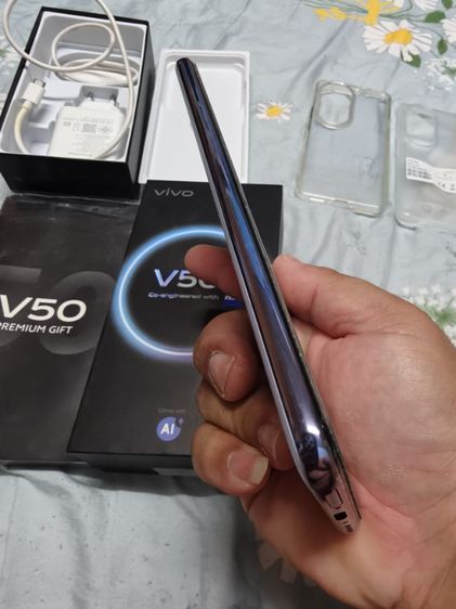 vivo v50สีม่วง256 สภาพ99.99 ไม่ติดล็อกเครื่องประกันถึงเมษา รูปที่ 5
