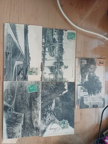 โปสการ์ดเก่า5ใบ