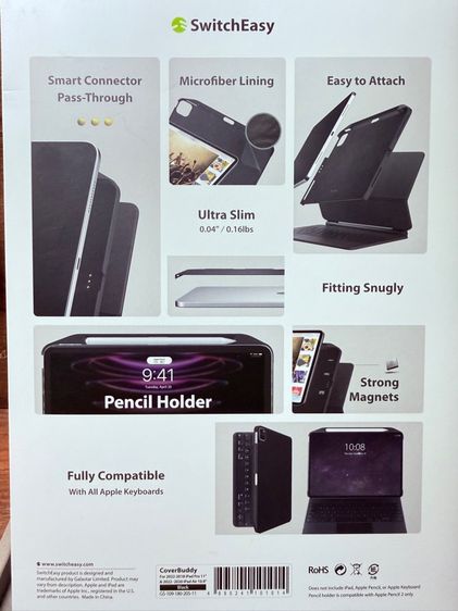 Case SwitchEasy CoverBuddy สำหรับ iPad Pro 11” 2022-2018), iPad Air 10.9” (2022-2020), iPad Air 11” (2024). รูปที่ 2