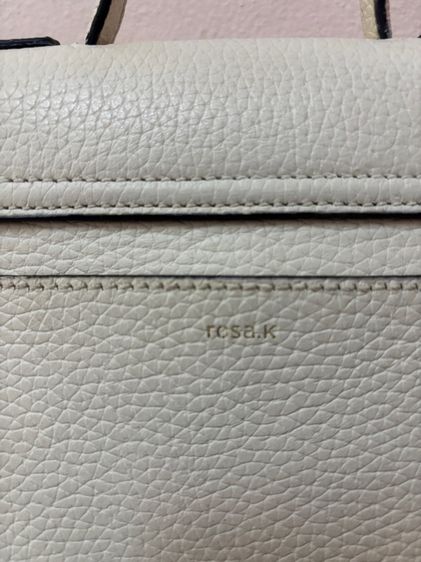 กระเป๋าหนังแท้แบรนด์เกาหลี ROSA.K สีครีม สภาพสวยมาก รูปที่ 7