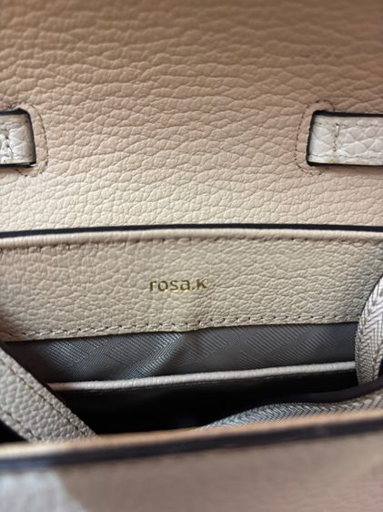 กระเป๋าหนังแท้แบรนด์เกาหลี ROSA.K สีครีม สภาพสวยมาก รูปที่ 12