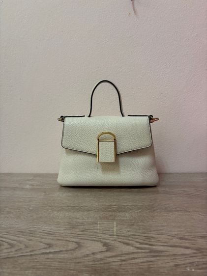 กระเป๋าหนังแท้แบรนด์เกาหลี ROSA.K สีครีม สภาพสวยมาก รูปที่ 3