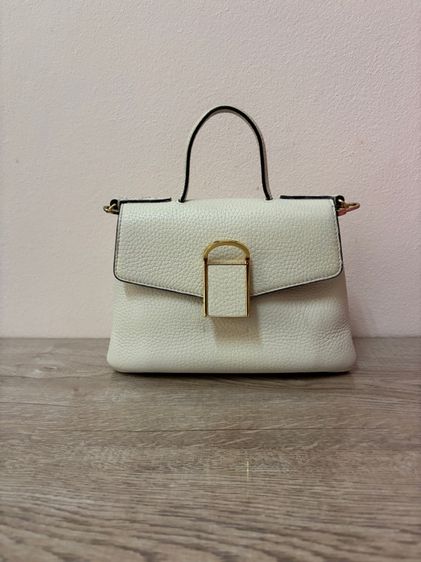 กระเป๋าหนังแท้แบรนด์เกาหลี ROSA.K สีครีม สภาพสวยมาก รูปที่ 4