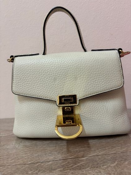 กระเป๋าหนังแท้แบรนด์เกาหลี ROSA.K สีครีม สภาพสวยมาก รูปที่ 9