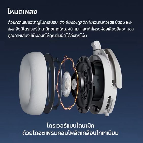ขาย หูฟังไร้สายบลูทูธ Edifier W830NB ANC  รูปที่ 5