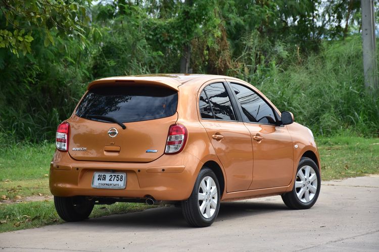 Nissan March 2012 1.2 VL Sedan เบนซิน ไม่ติดแก๊ส เกียร์อัตโนมัติ ส้ม รูปที่ 4