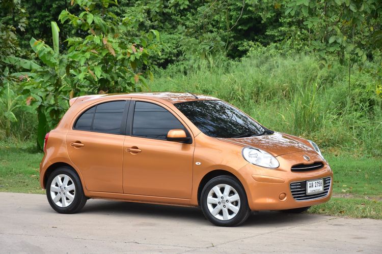 Nissan March 2012 1.2 VL Sedan เบนซิน ไม่ติดแก๊ส เกียร์อัตโนมัติ ส้ม รูปที่ 3