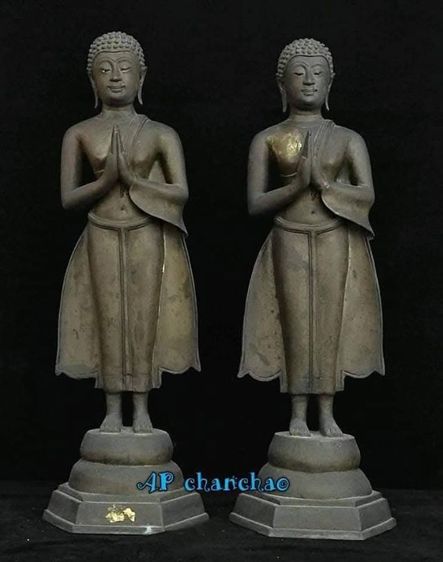 พระโมคคัลลา พระสารีบุตร เนื้อโลหะ สูงเกือบ60ซ.ม.