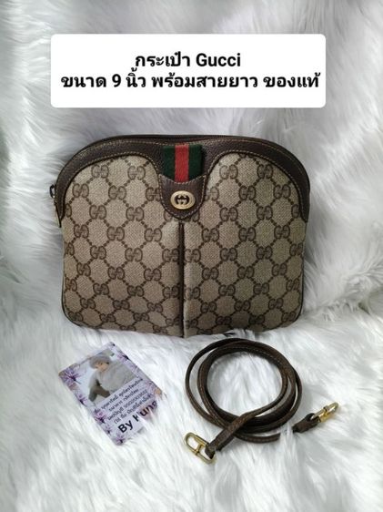 ไม่ระบุ น้ำตาล หนังแท้ กระเป๋า GUCCI ครอสบอดี้ ของแท้