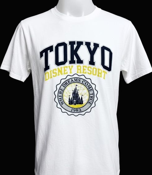 Disney Tokyo Resort Unisex T-Shirts Like College Logo TDR White