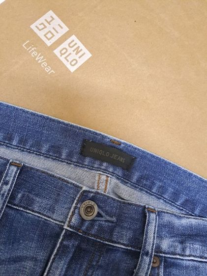 กางเกงยีนส์ขายาวทรงสลิม Boyfriends แบรนด์ Uniqlo‼️ รูปที่ 4