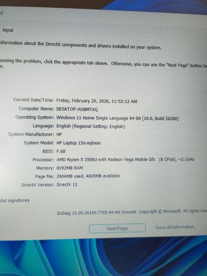 HP 15s AMD Ryzen5 3500 จอ15.6" เครื่องสวยน้ำหนักเบาพร้อมใช้ รูปที่ 10