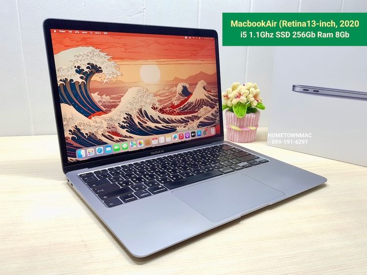 Apple Macbook Air แมค โอเอส 8 กิกะไบต์ อื่นๆ ไม่ใช่ MacbookAir (Retina13-inch, 2020) i5 1.1Ghz SSD 256Gb Ram 8Gb สีสเปซเกรย์ แบตใหม่ CTO คุ้มๆ