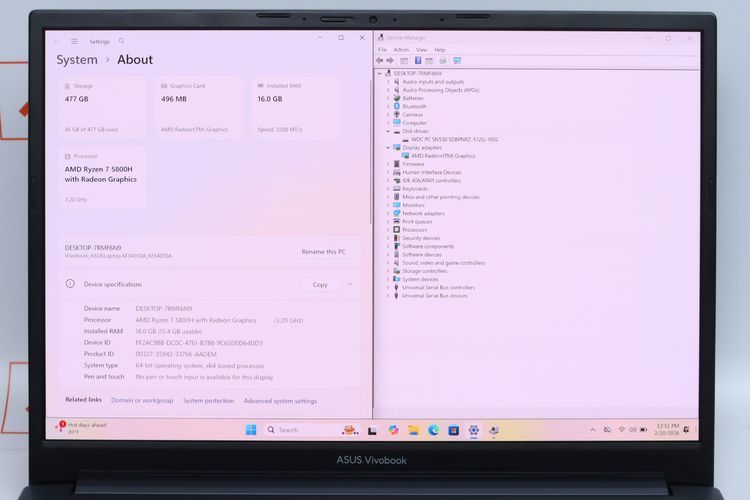 ASUS VIVOBOOK PRO 14 OLED  Ryzen 7 5800H 16.512GB - ID26020151 รูปที่ 4