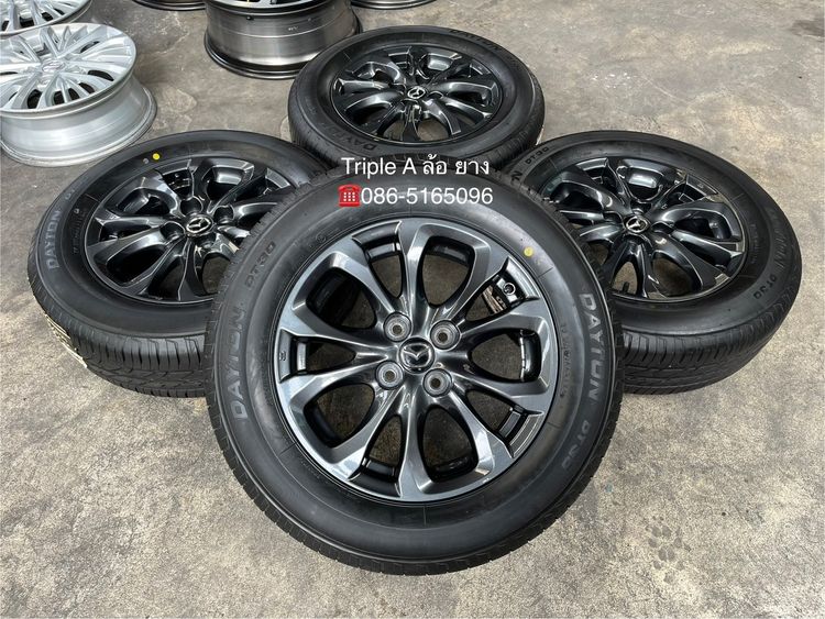 Enkai อะลูมิเนียมอัลลอย 15" ✨ล้อแม็กพร้อมยางใหม่✨Mazda 2 Skyactiv ขอบ 15 สีดำ