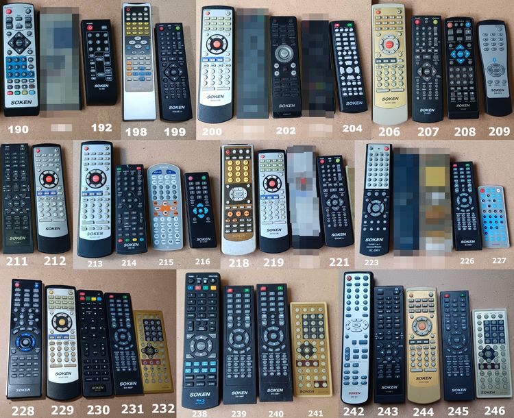 SOKEN REMOTE (1-256) รีโมท โซเคน เครื่องเสียง DVD VCD CD TAPE VDO LASER DISC BLU RAY COMBO รูปที่ 3