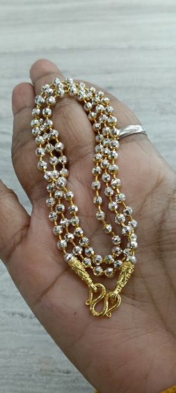 สร้อยคอทองคำขาวงานจิวเวอร์รี่ไม่ลอกไม่ดำยาว 24 นิ้วสวมหัวได้ รูปที่ 3