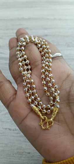 สร้อยคอทองคำขาวงานจิวเวอร์รี่ไม่ลอกไม่ดำยาว 24 นิ้วสวมหัวได้ รูปที่ 6