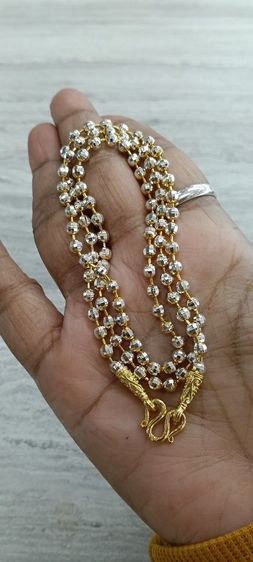 สร้อยคอทองคำขาวงานจิวเวอร์รี่ไม่ลอกไม่ดำยาว 24 นิ้วสวมหัวได้ รูปที่ 5