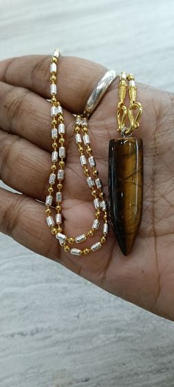 สร้อยคองานจิวเวอร์รี่ไม่ลอกไม่ดำ   จี้หินแท้ไทเกอร์อาย รูปที่ 15