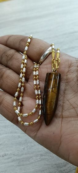 สร้อยคองานจิวเวอร์รี่ไม่ลอกไม่ดำ   จี้หินแท้ไทเกอร์อาย รูปที่ 7