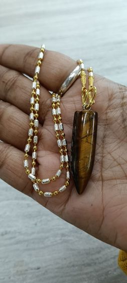 สร้อยคองานจิวเวอร์รี่ไม่ลอกไม่ดำ   จี้หินแท้ไทเกอร์อาย รูปที่ 9