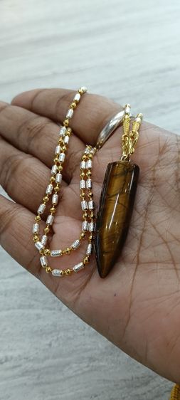 สร้อยคองานจิวเวอร์รี่ไม่ลอกไม่ดำ   จี้หินแท้ไทเกอร์อาย รูปที่ 6