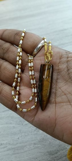 สร้อยคองานจิวเวอร์รี่ไม่ลอกไม่ดำ   จี้หินแท้ไทเกอร์อาย รูปที่ 5