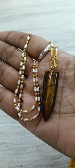 สร้อยคองานจิวเวอร์รี่ไม่ลอกไม่ดำ   จี้หินแท้ไทเกอร์อาย รูปที่ 11