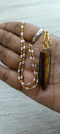 สร้อยคองานจิวเวอร์รี่ไม่ลอกไม่ดำ   จี้หินแท้ไทเกอร์อาย รูปที่ 16