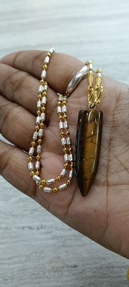 สร้อยคองานจิวเวอร์รี่ไม่ลอกไม่ดำ จี้หินแท้ไทเกอร์อาย