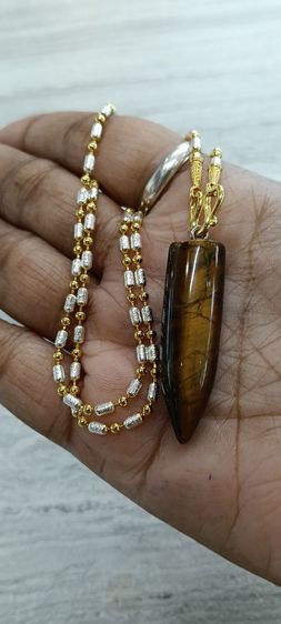 สร้อยคองานจิวเวอร์รี่ไม่ลอกไม่ดำ   จี้หินแท้ไทเกอร์อาย รูปที่ 4