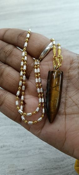 สร้อยคองานจิวเวอร์รี่ไม่ลอกไม่ดำ   จี้หินแท้ไทเกอร์อาย รูปที่ 13