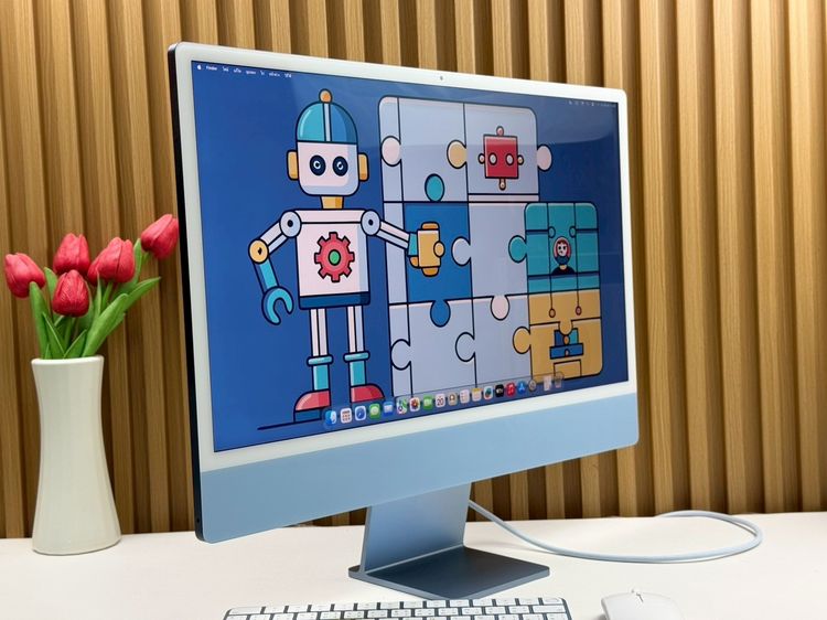 iMac 24-inch M1 2021 Ram8GB SSD256GB CPU8-Core GPU8-Core 4Ports Blue รูปที่ 3