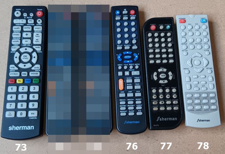 Sherman REMOTE (1-98) รีโมท เชอร์แมน เครื่องเสียง DVD VCD CD TAPE VDO LASER DISC BLU RAY COMBO แผ่นเสียง KARAOKE TV รูปที่ 3