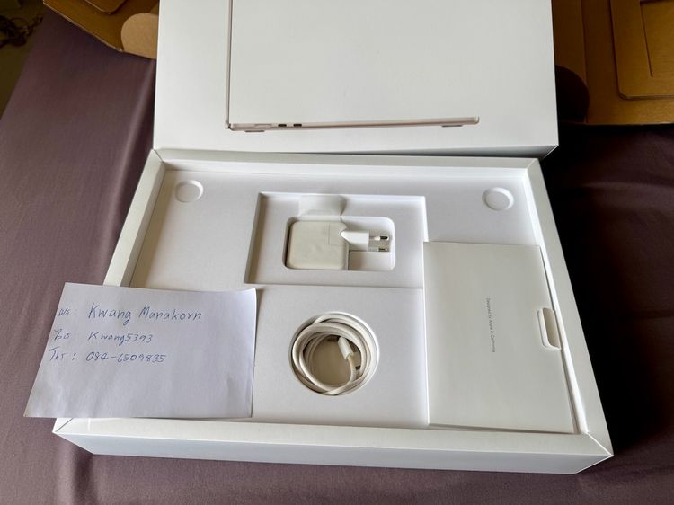 ขาย Macbook Air 15 นิ้ว สี Starlight ชิป M3  Key Eng สภาพสวย ใช้งานปกติ รูปที่ 8