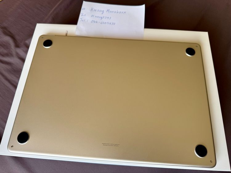 ขาย Macbook Air 15 นิ้ว สี Starlight ชิป M3  Key Eng สภาพสวย ใช้งานปกติ รูปที่ 2