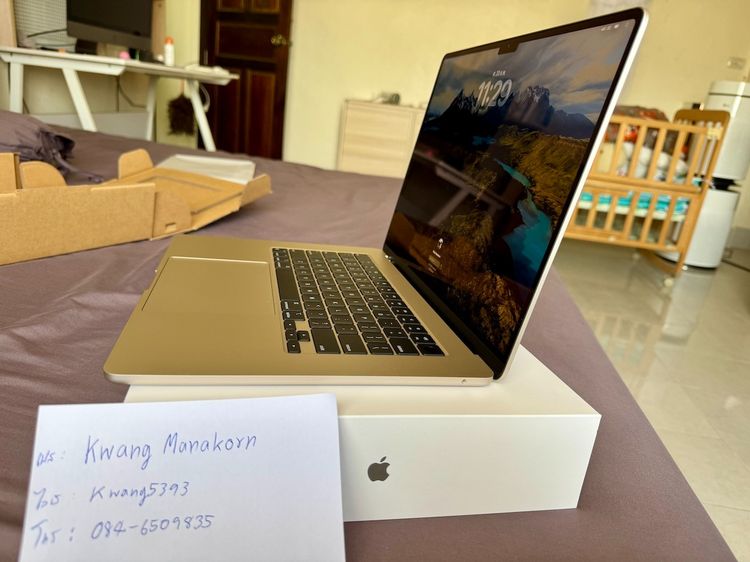 ขาย Macbook Air 15 นิ้ว สี Starlight ชิป M3  Key Eng สภาพสวย ใช้งานปกติ รูปที่ 5