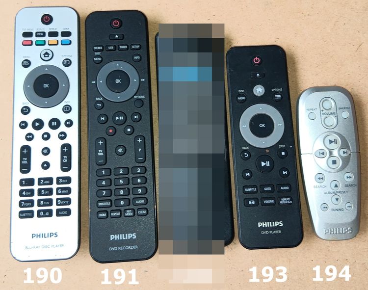 PHILIPS REMOTE (1-224) รีโมท ฟิลิปส์ เครื่องเสียง DVD VCD CD TAPE VDO LASER DISC BLU RAY COMBO รูปที่ 3