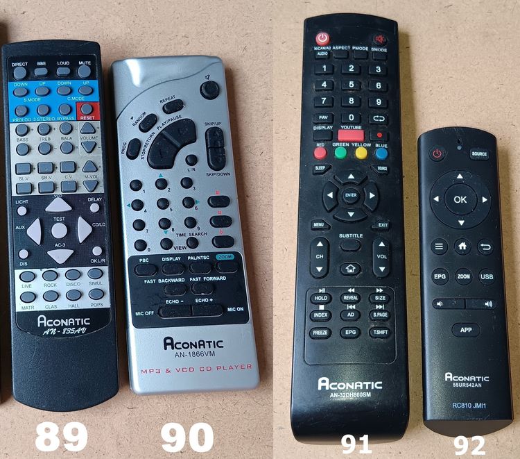 ACONATIC REMOTE (2-99) รีโมท เครื่องเสียง DVD VCD CD TAPE VDO LASER DISC BLU RAY KARAOKE TV รูปที่ 3