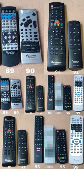ACONATIC REMOTE (2-99) รีโมท เครื่องเสียง DVD VCD CD TAPE VDO LASER DISC BLU RAY KARAOKE TV รูปที่ 5