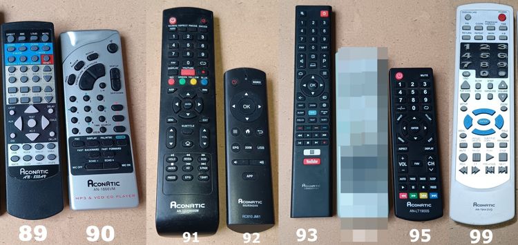 ACONATIC REMOTE (2-99) รีโมท เครื่องเสียง DVD VCD CD TAPE VDO LASER DISC BLU RAY KARAOKE TV รูปที่ 4