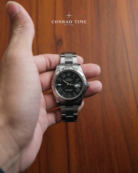 Rolex Datejust II 116334 Grey Roman Dial Oyster Steel 2014 41mm. Fullset  รูปที่ 2