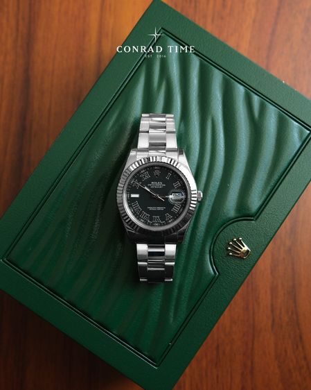 Rolex Datejust II 116334 Grey Roman Dial Oyster Steel 2014 41mm. Fullset 