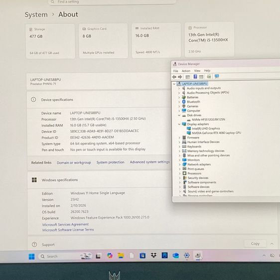 ACER PREDATOR HELIOS NEO 16 PHN16-71-53N0 รูปที่ 9