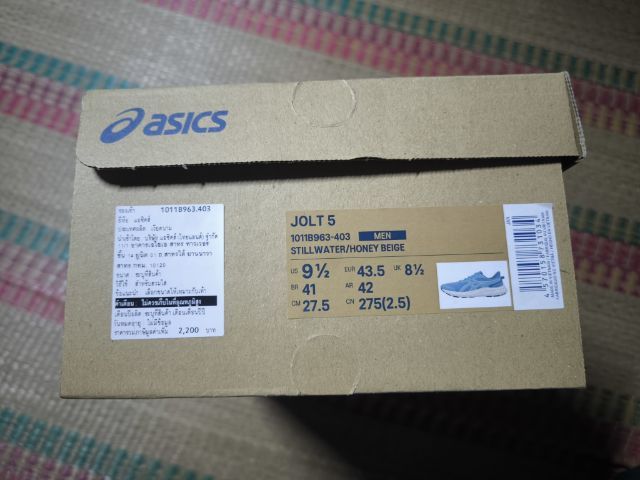 รองเท้าวิ่งผู้ชาย ASICS : JOLT5 เบอร์ 43.5 ของแท้ (มือ 2 -เหมือนใหม่ (ใส่ครั้งเดียว)) ส่งฟรี รูปที่ 5