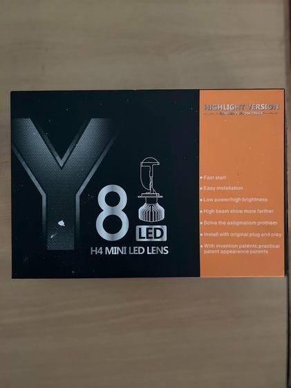 หลอดไฟหน้า LED มินิโปรเจคเตอร์ รุ่น Y8 ขั้ว H4🔥ของแท้ รูปที่ 3
