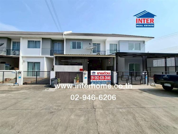 ทาวน์เฮ้าส์ 2 ชั้น 17.8 ตร.ว. หมู่บ้านพฤกษา113 กรุงเทพฯ-ปทุมธานี ใกล้วัดหนองปรง ซอยวัดหนองปรง ถนนกรุงเทพ-ปทุมธานี ถนนราชพฤกษ์ เมืองปทุมธานี 