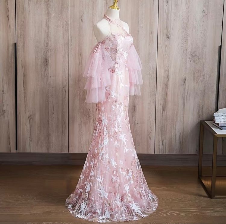 เดรสออกงานสีชมพู ชุดราตรี มือ 1 ไม่เคยใส่ ✨ รูปที่ 2